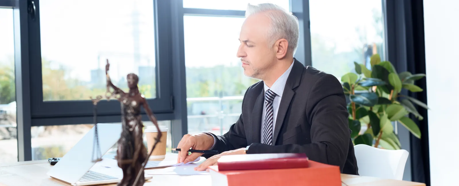 a person sitting at a desk