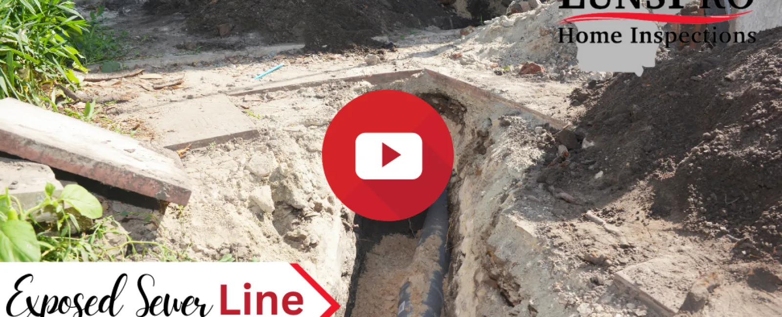 Exposed Sewer Line