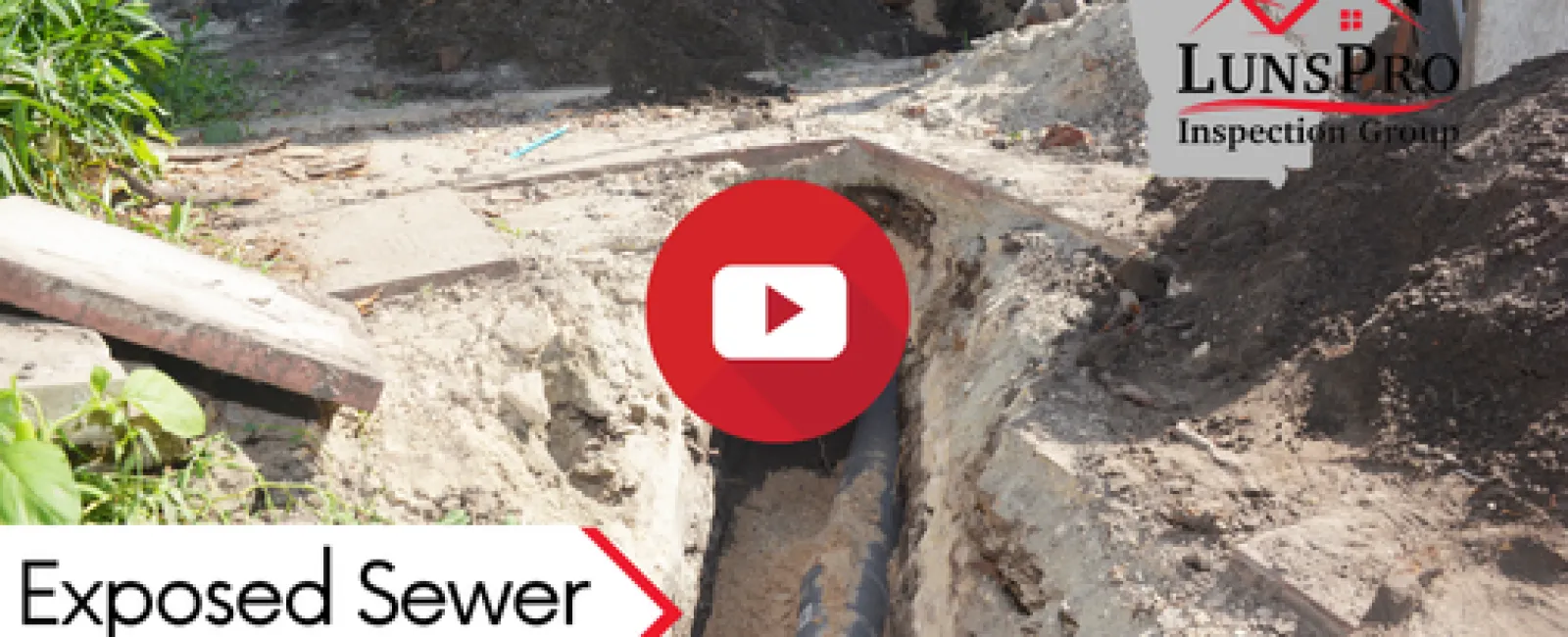 Exposed Sewer Line