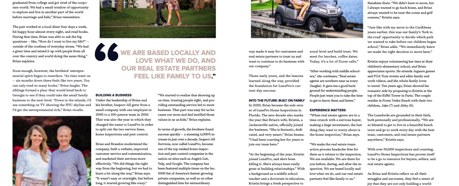 LunsPro in Real Producers Magazine: Brian and Kristin