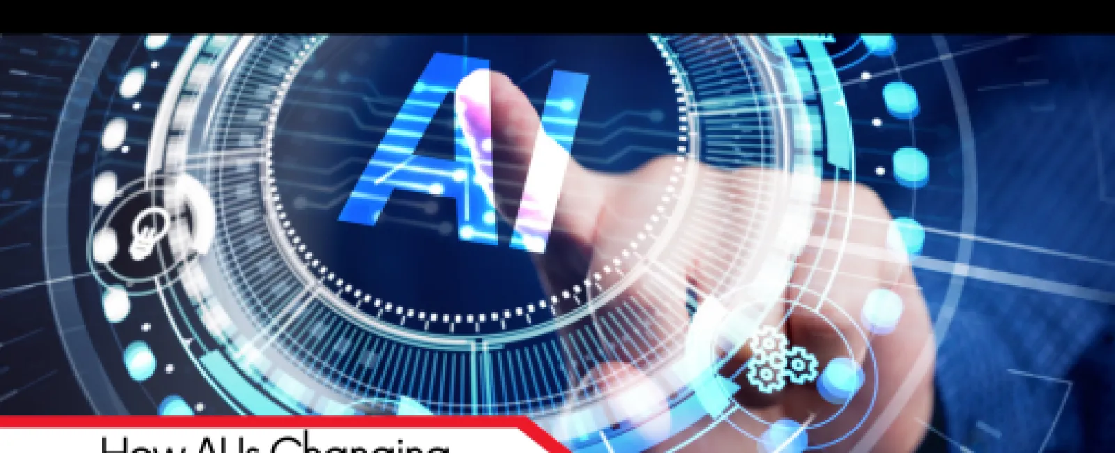 Hand pointing at a digital AI interface symbolizing AI transforming commercial building inspections.