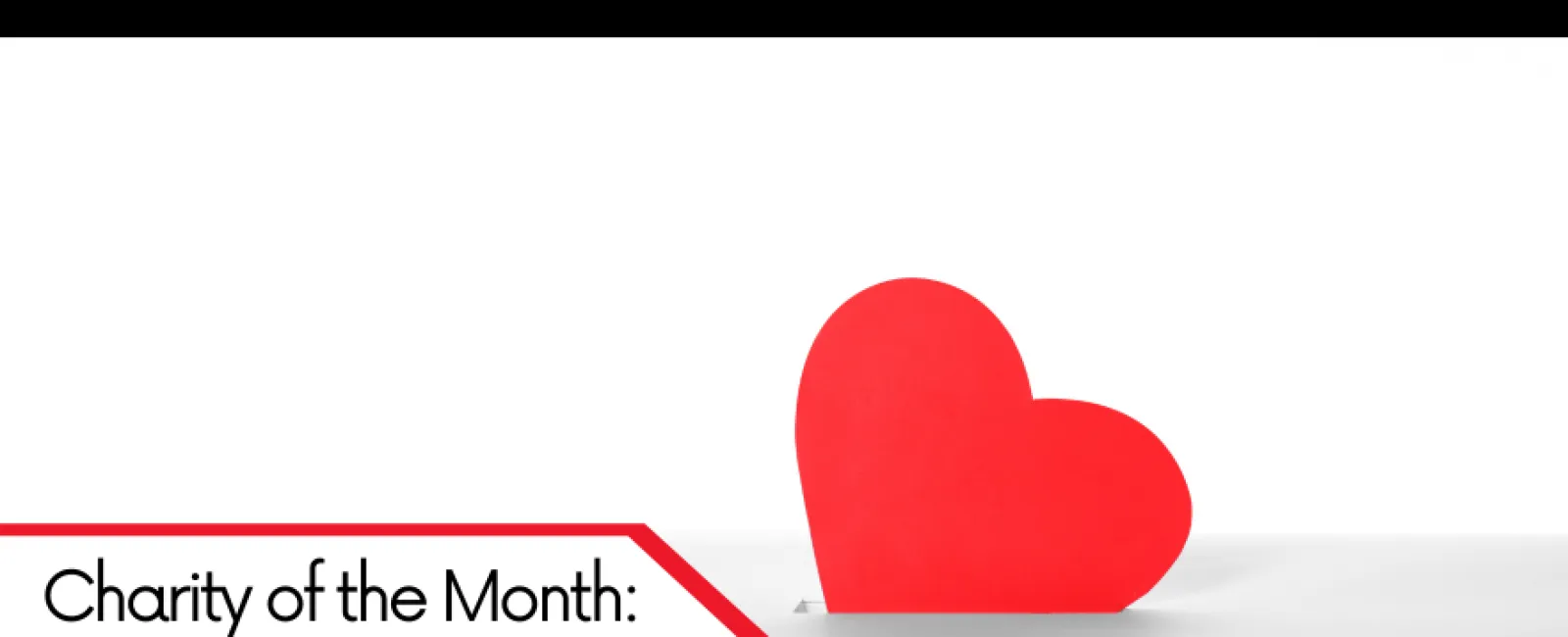 Red heart on white background with text Charity of the Month September 2021 and LunsPro Inspections logo