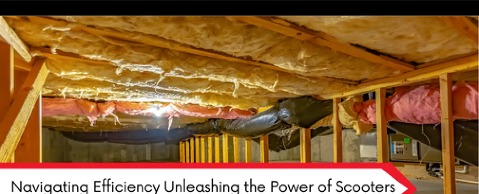 Basement ceiling with insulation and ductwork in a home under construction or renovation.