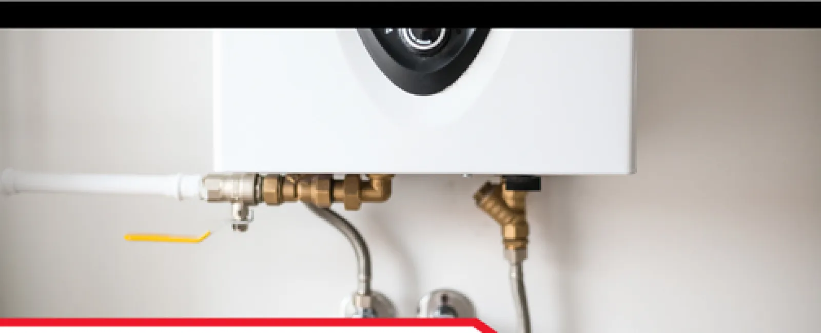 Tankless water heater installation with pipes and valve in a residential setting for large homes.