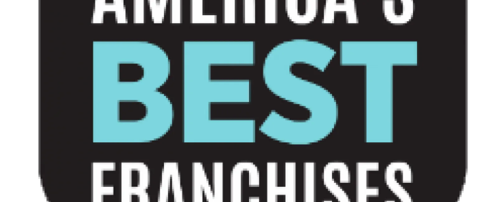 Forbes America's Best Franchises 2019 badge with black and blue design.