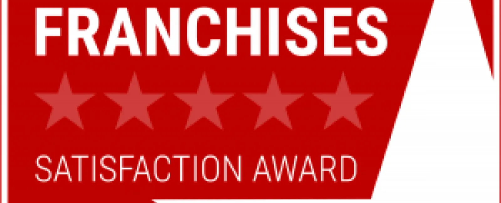 2019 Most Innovative Franchises Satisfaction Award badge from Franchise Business Review in red and white