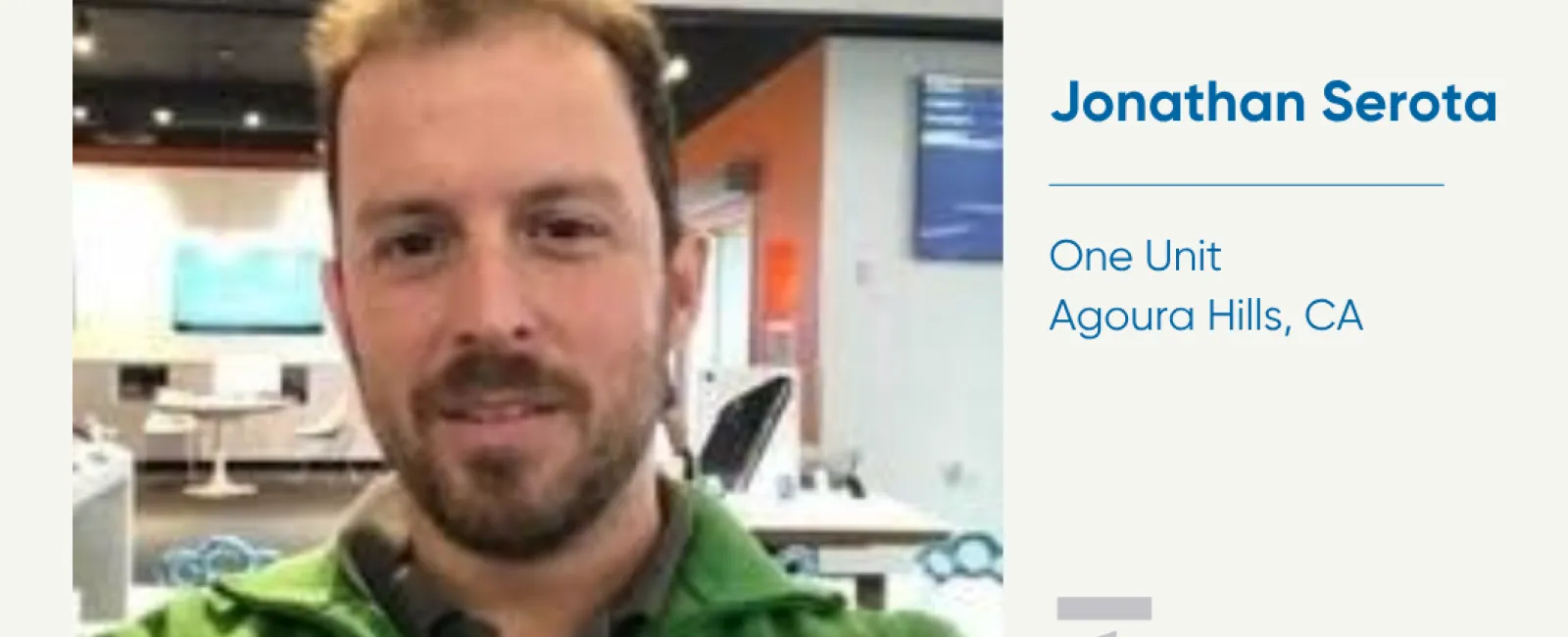 Portrait of Jonathan Serota awarded MaidPro franchise for One Unit in Agoura Hills, CA with MaidPro logo above.