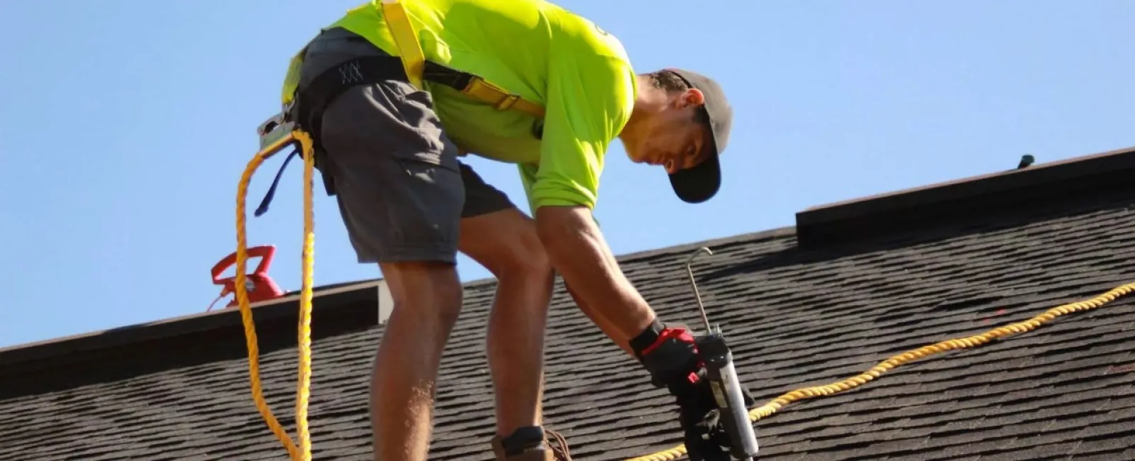a person working on a roof