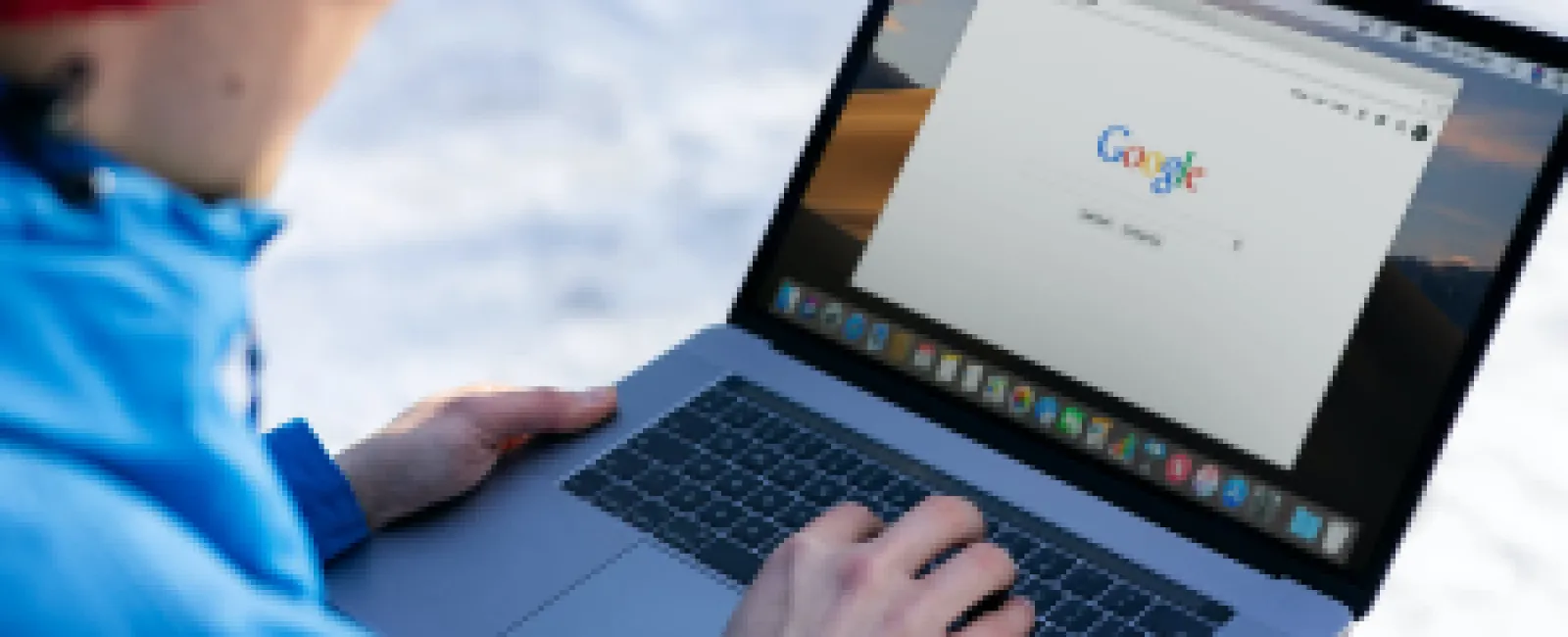 a person using a laptop
