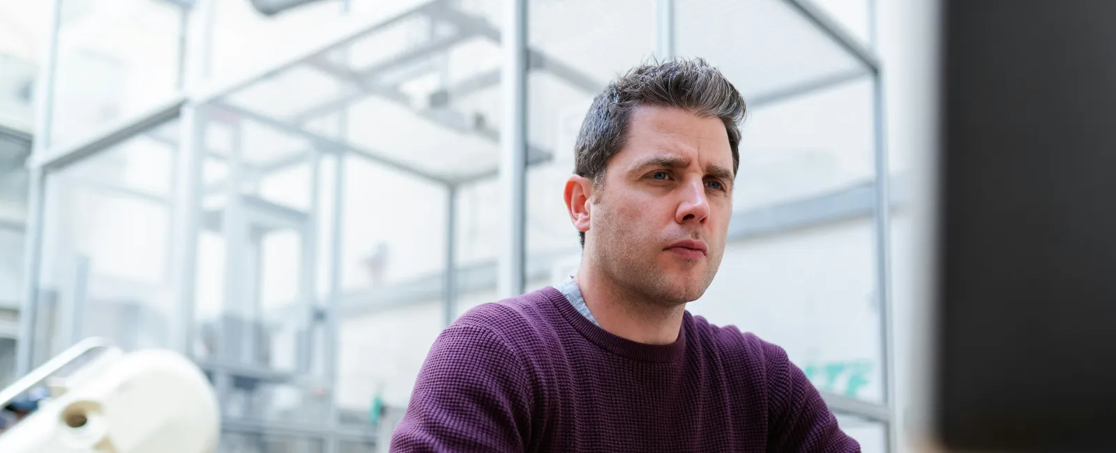 a man sitting at a desk