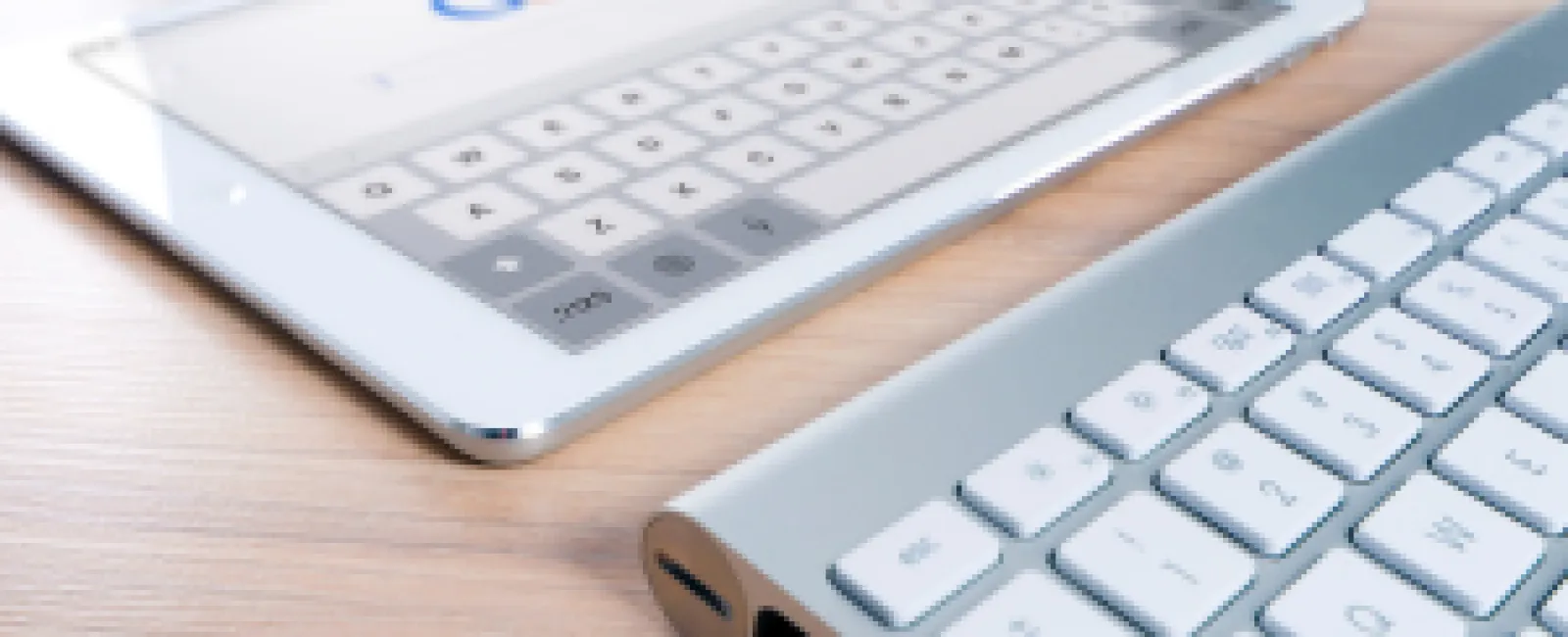 a white keyboard and a white keyboard