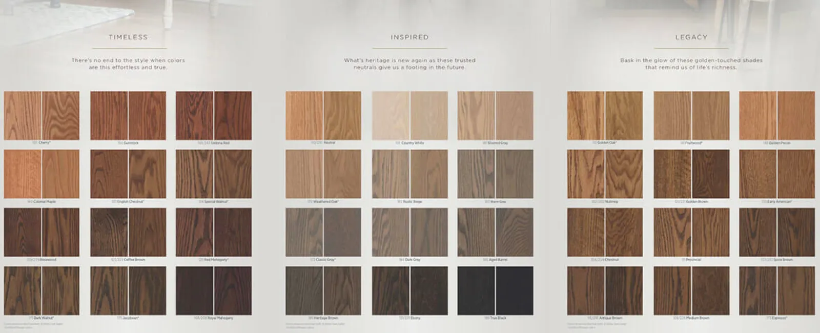 Wood Colors Available from Peach State Hardwood