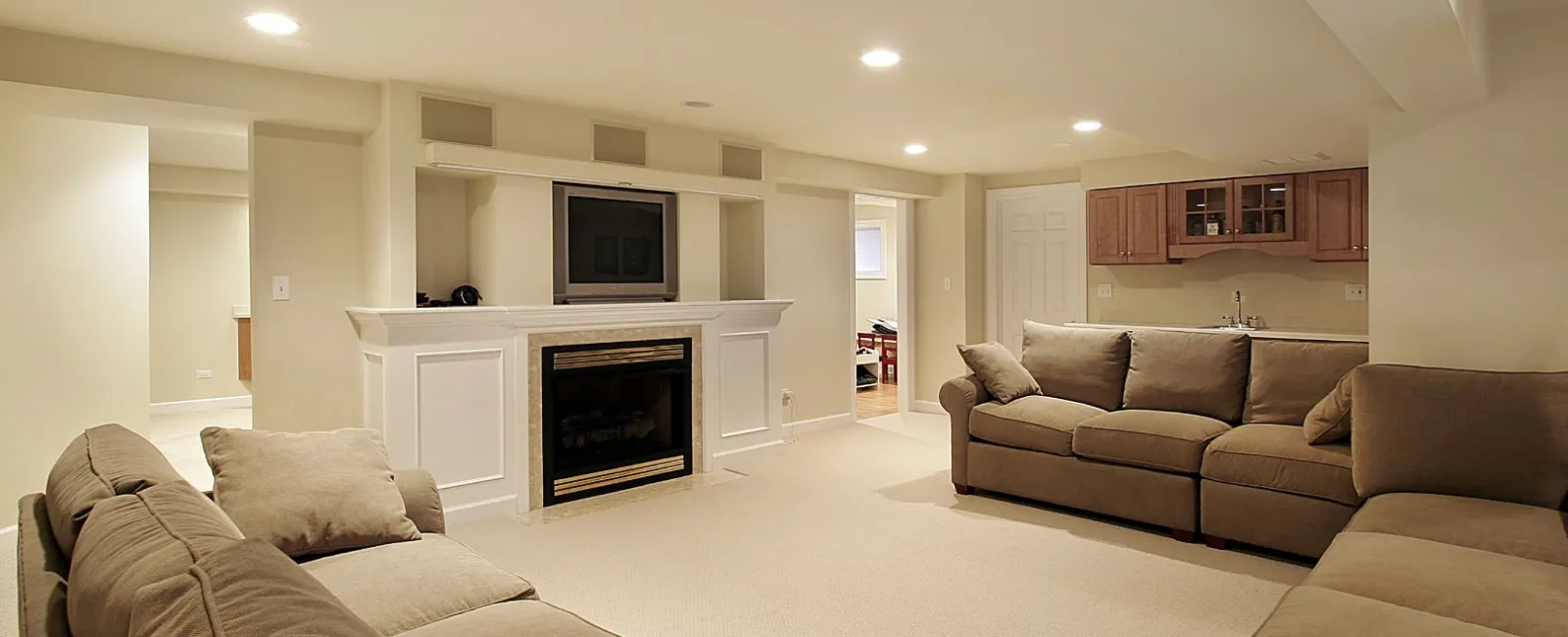 a large bed sitting in a living room