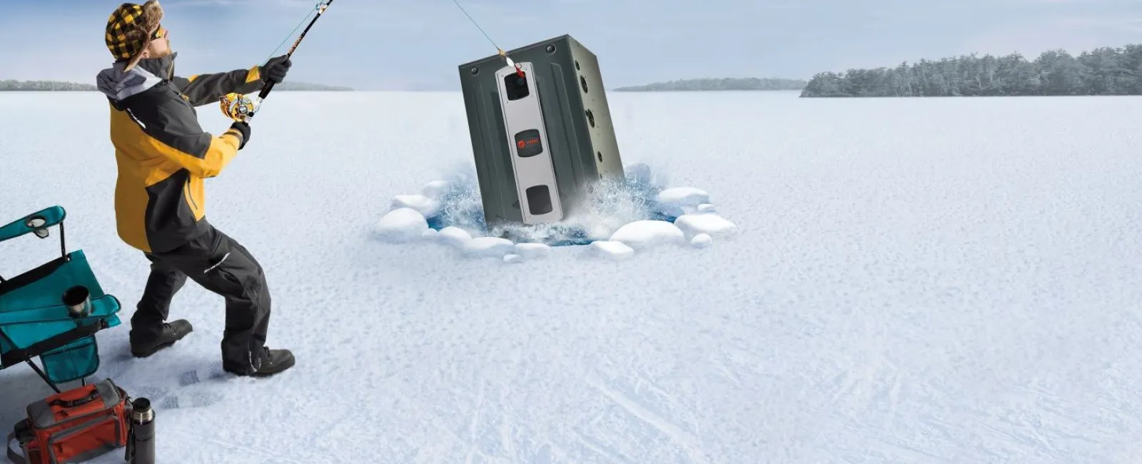 a person skiing in the snow