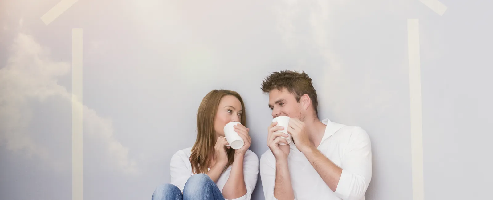 couple sitting on floor