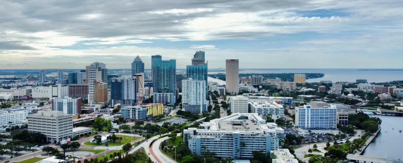 a city with tall buildings