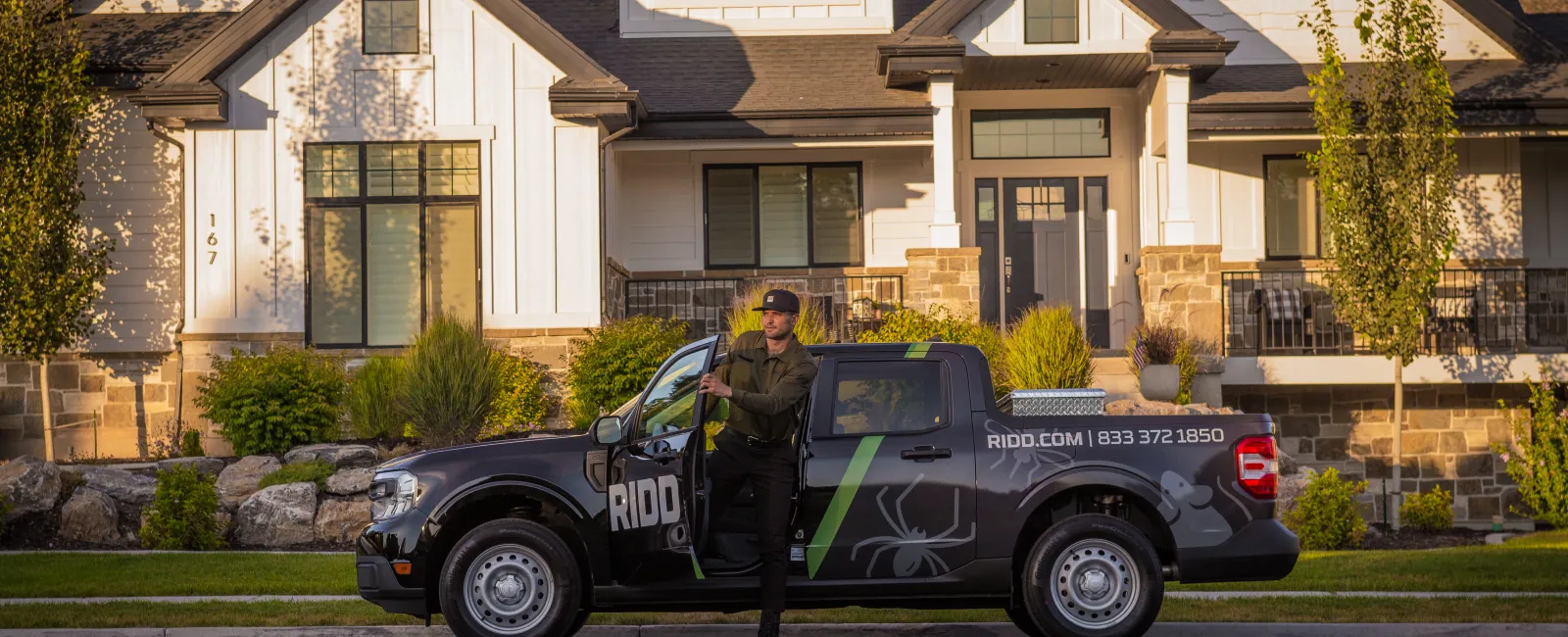 a person standing on a pickup truck