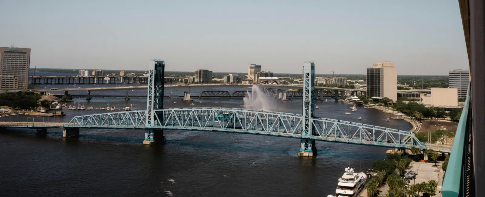 a bridge over a body of water