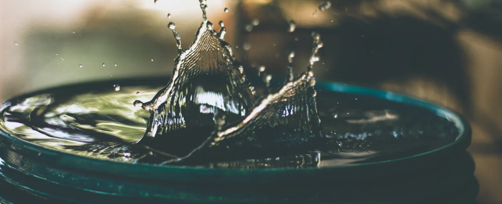 a close-up of a drop of water