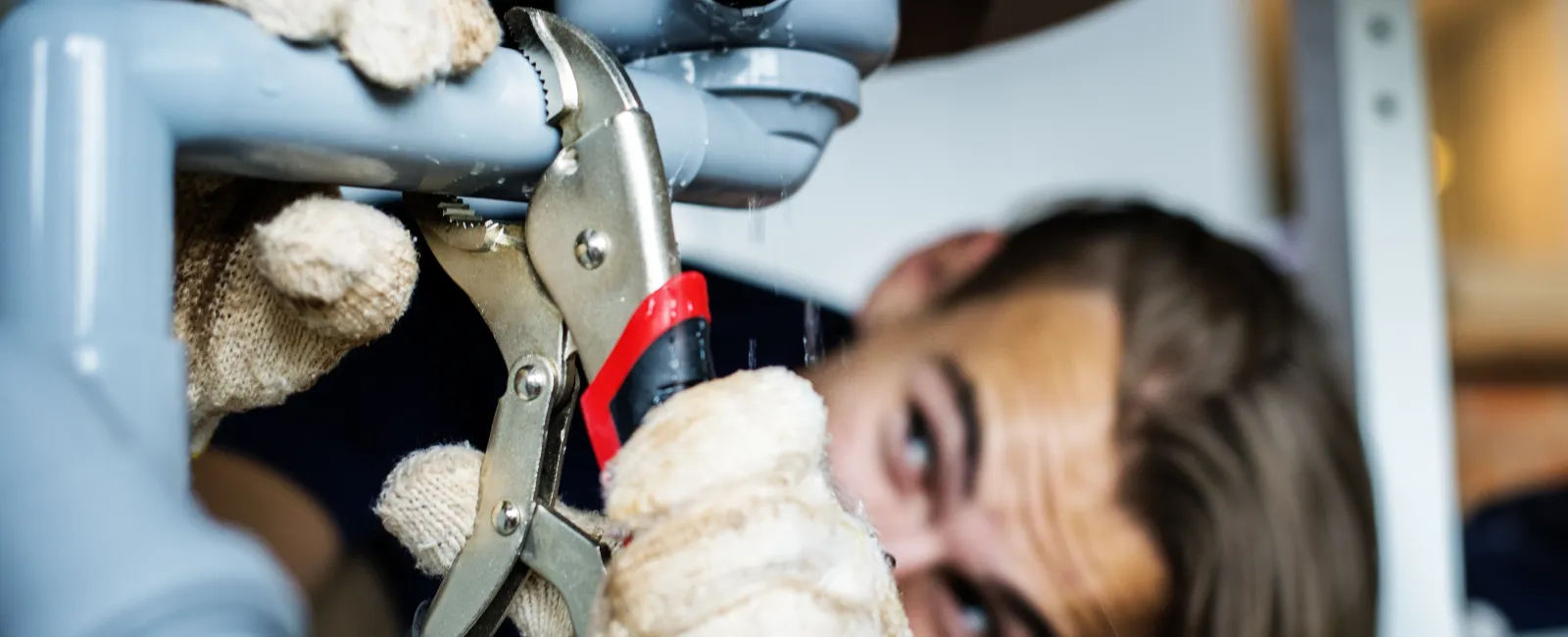 a person looking through a microscope