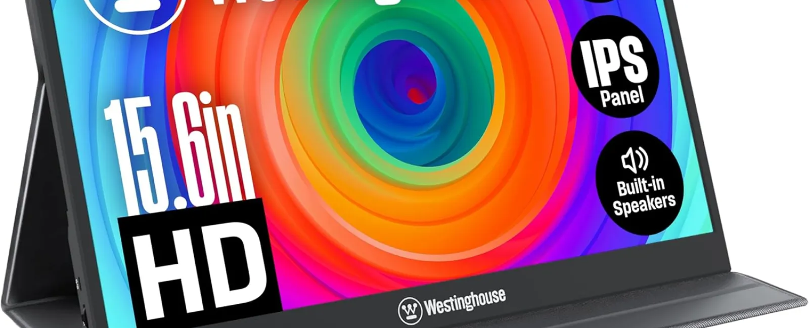 Westinghouse 15.6-inch portable monitor with Full HD 1080p IPS panel and built-in speakers