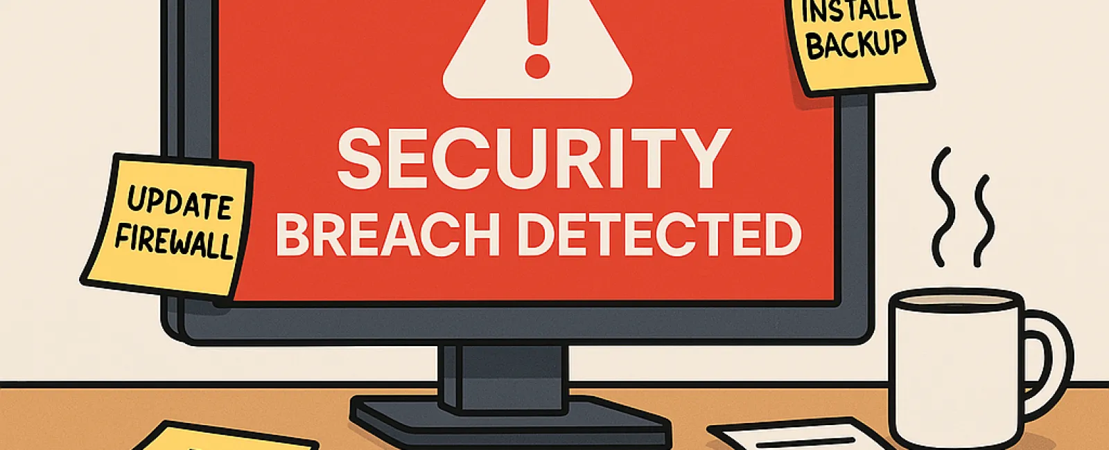 a sign with yellow and red text