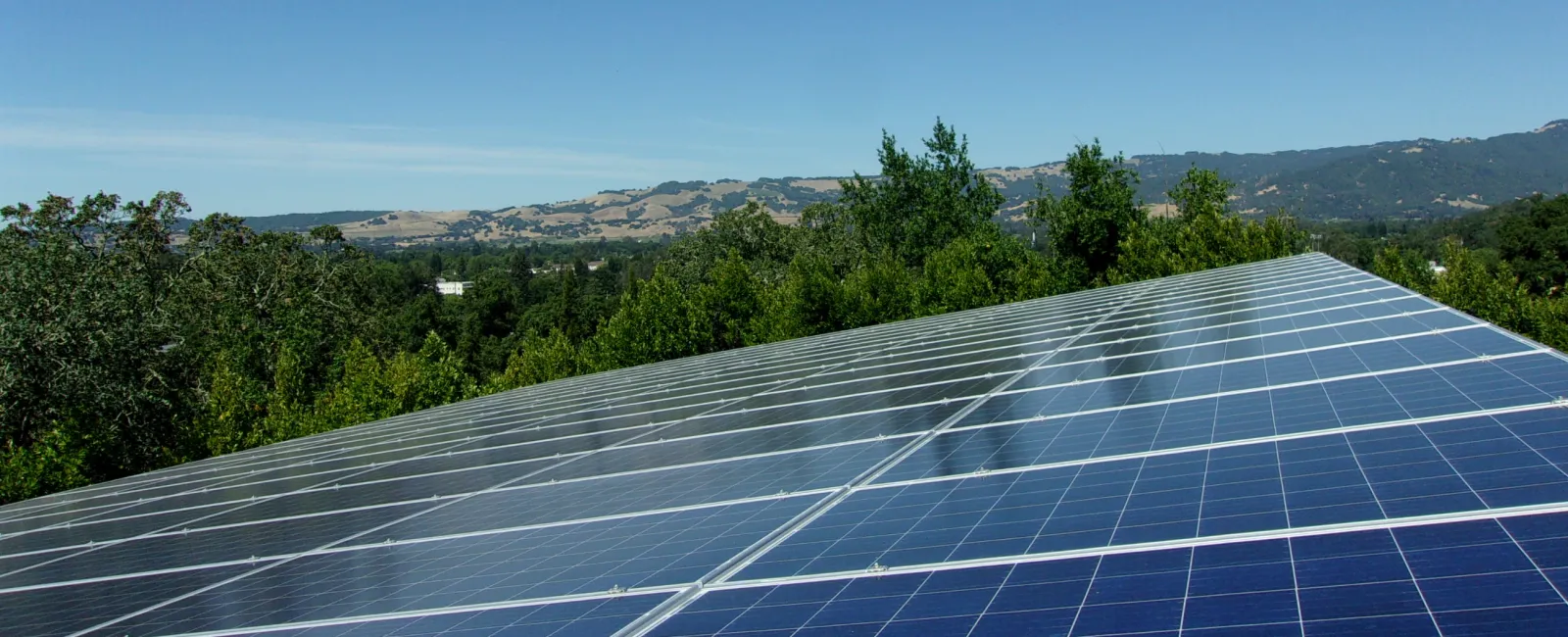 solar panels on a roof