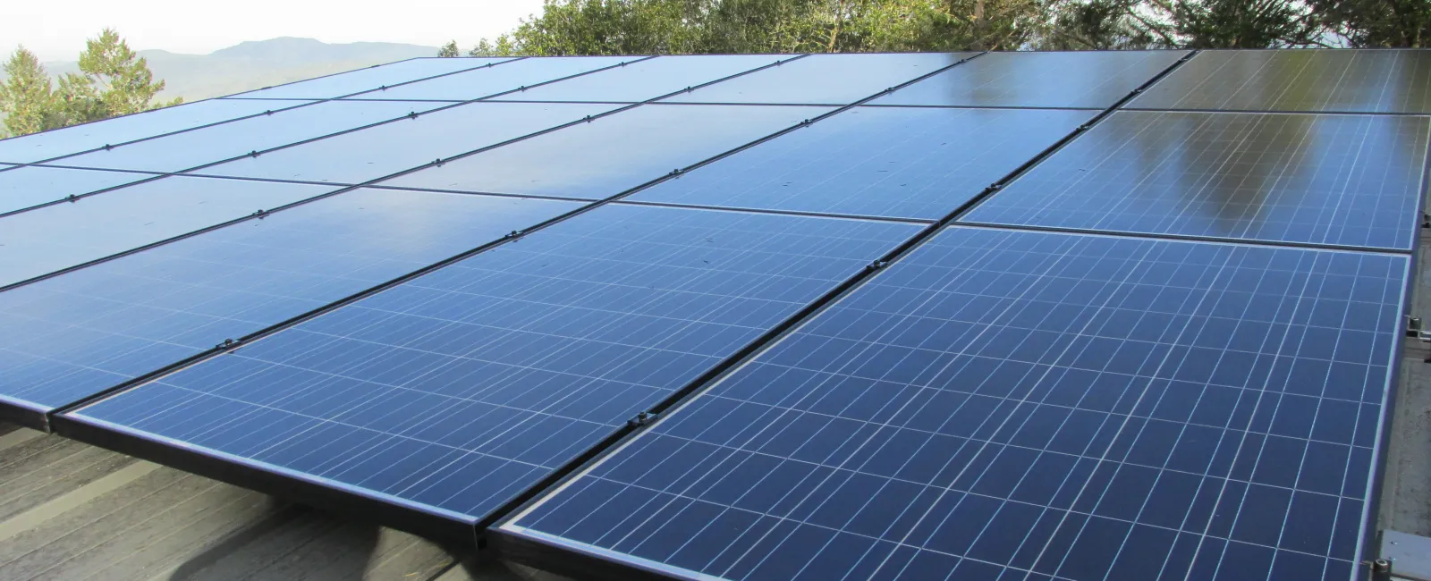 solar panels on a roof