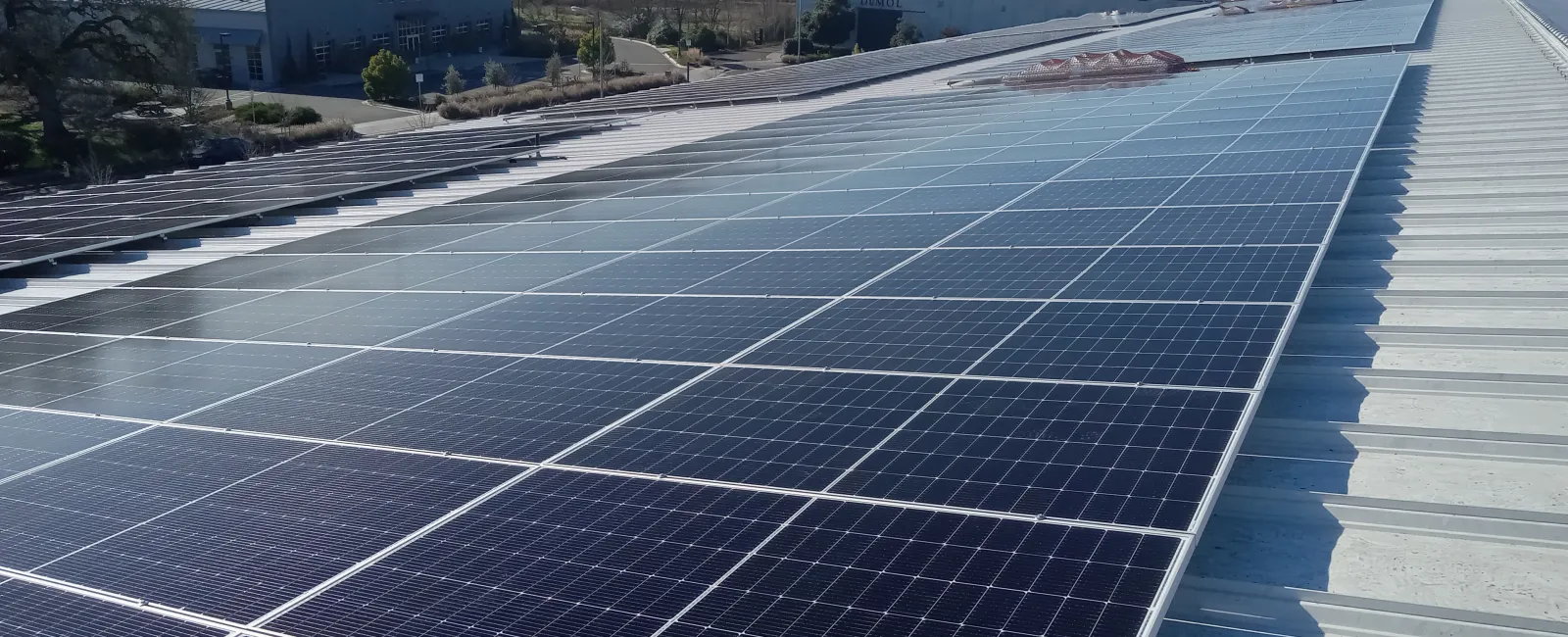 solar panels on a roof