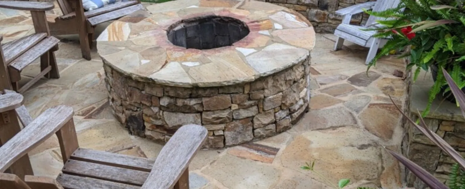 a small outdoor fire pit