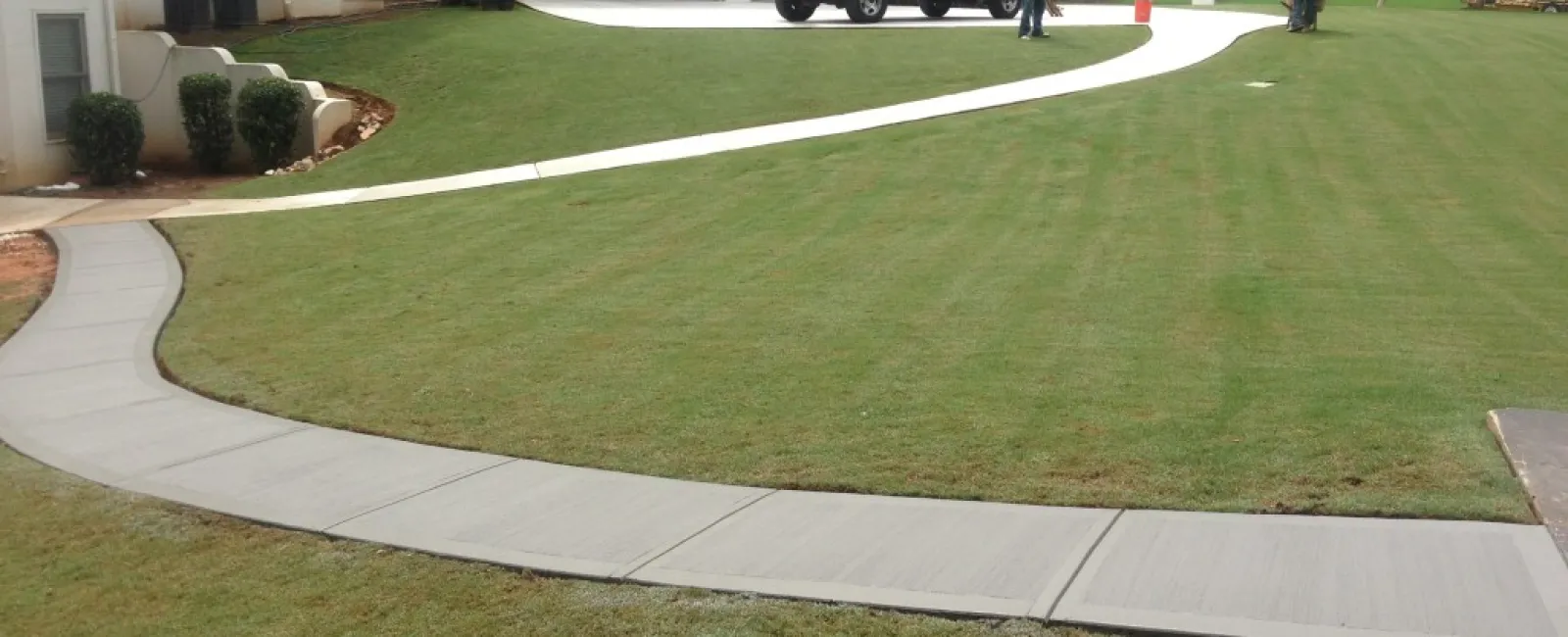 a car parked in a driveway