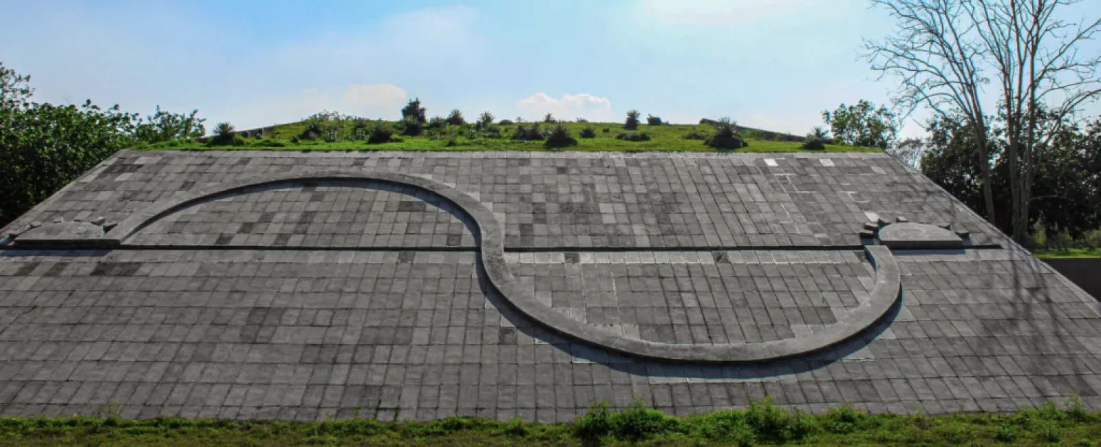 a large solar panel on a roof