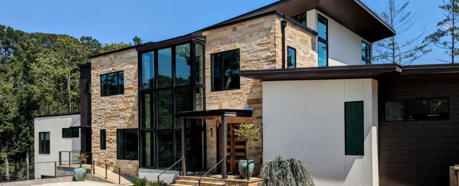 a house with a garage