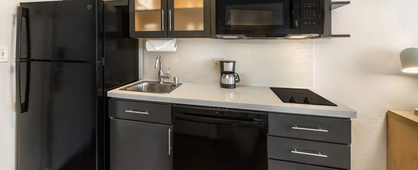 Sonesta Simply Suites Custom Guest Kitchen Acrylic Inserts and Kitchen Cabinetry