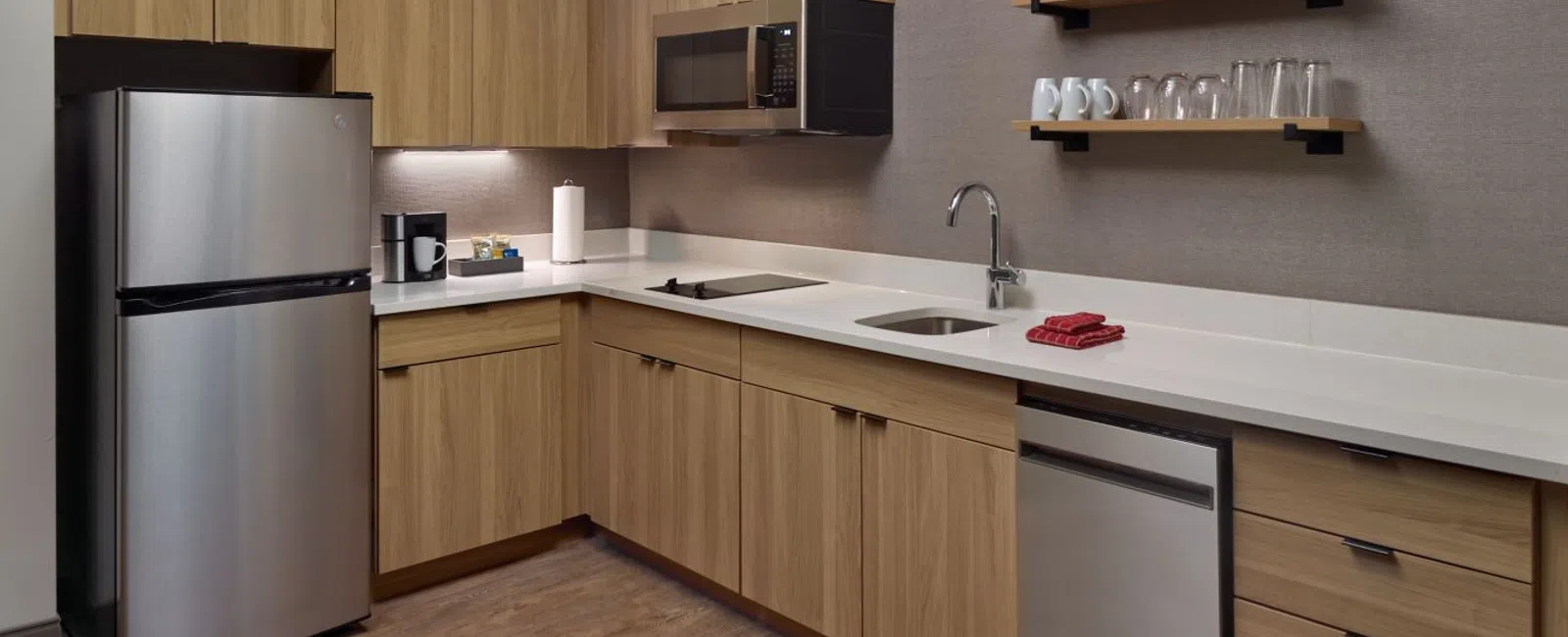 Courtyard and Residence Inn Dual Brand by Marriott Guest Kitchen Cabinetry and Countertops