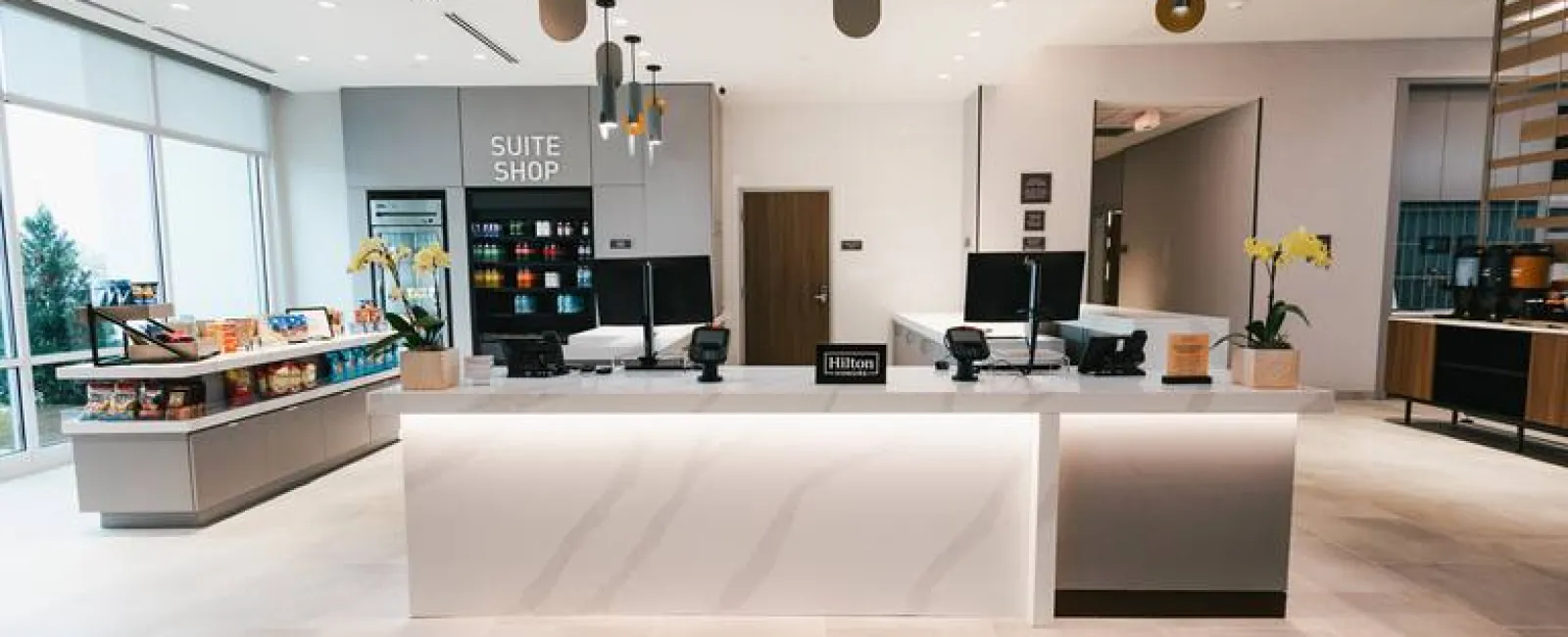 Homewood Suites by Hilton Custom Lobby and Marketplace Millwork and Countertops