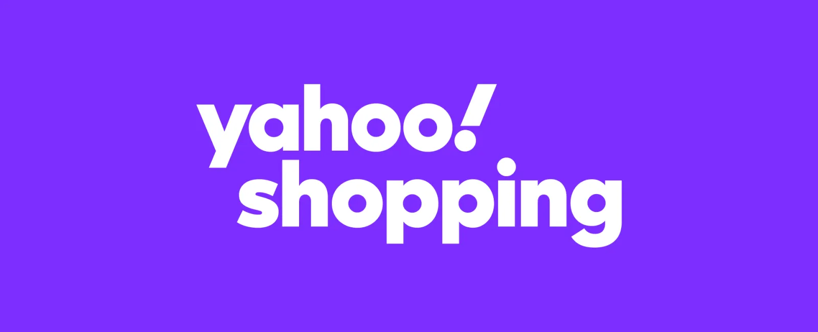 Yahoo Shopping logo with white text on a purple background representing online retail.