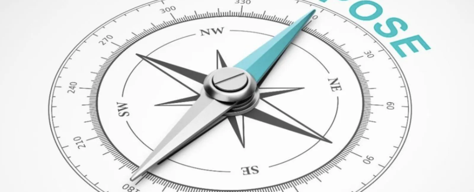 a compass with a blue background