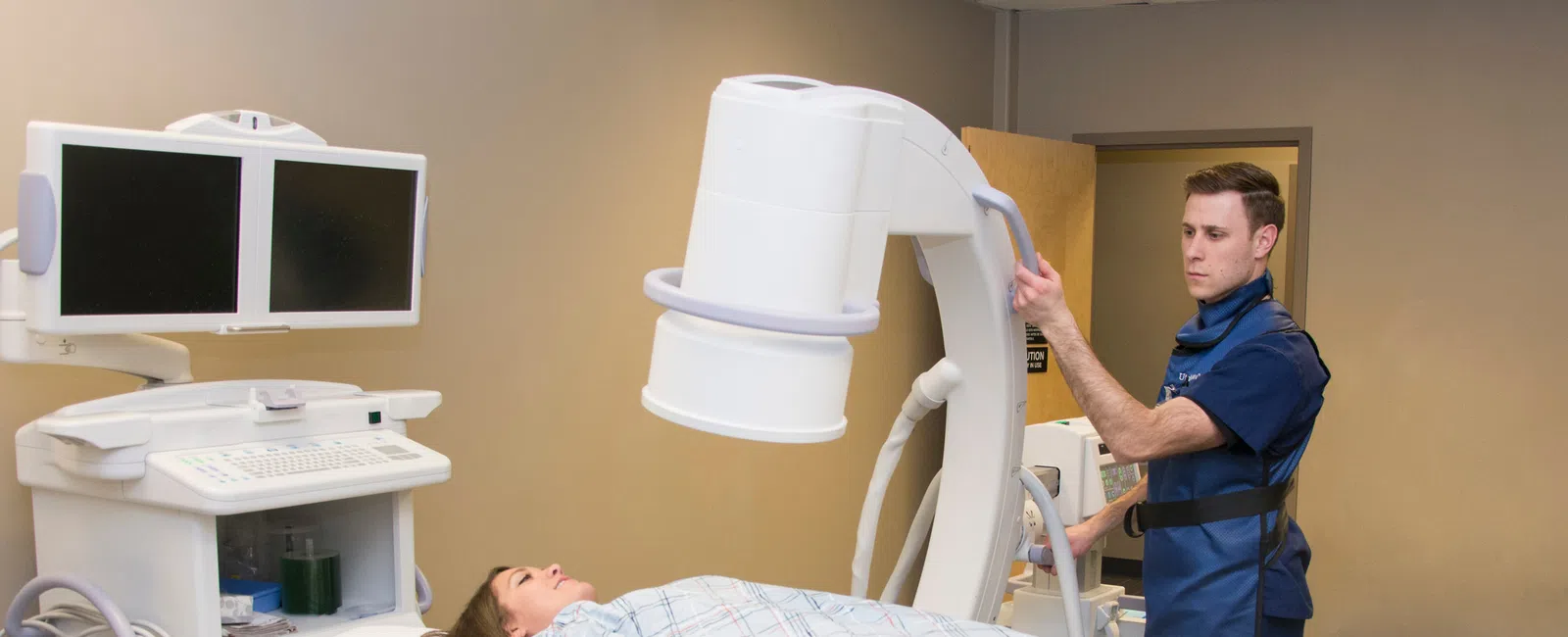 a person lying in a hospital bed