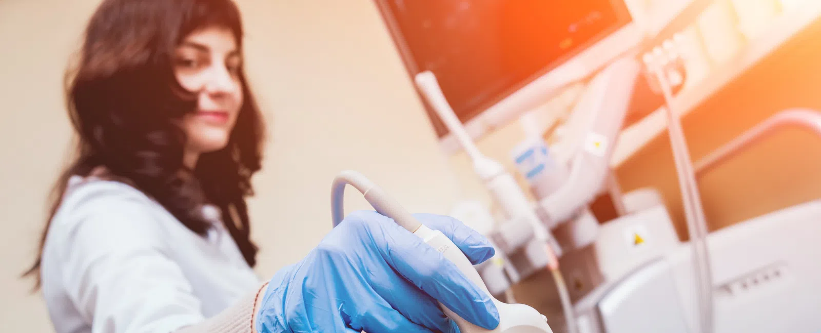 a dentist examining a patient