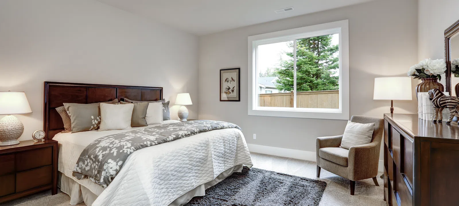 apartment bedroom in Monroe cleaned by the expert maid services at MaidPro