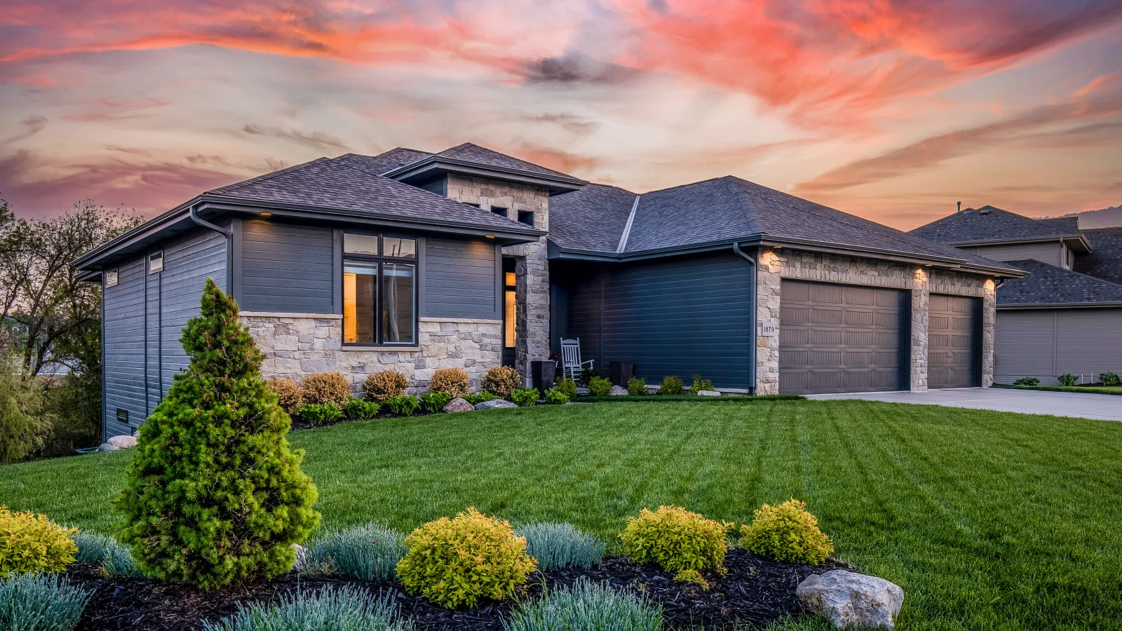 a house with a large yard