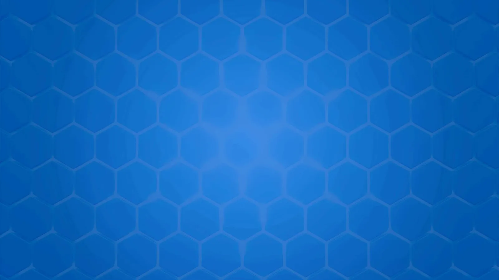 Blue background with a pattern of hexagonal shapes creating a honeycomb effect