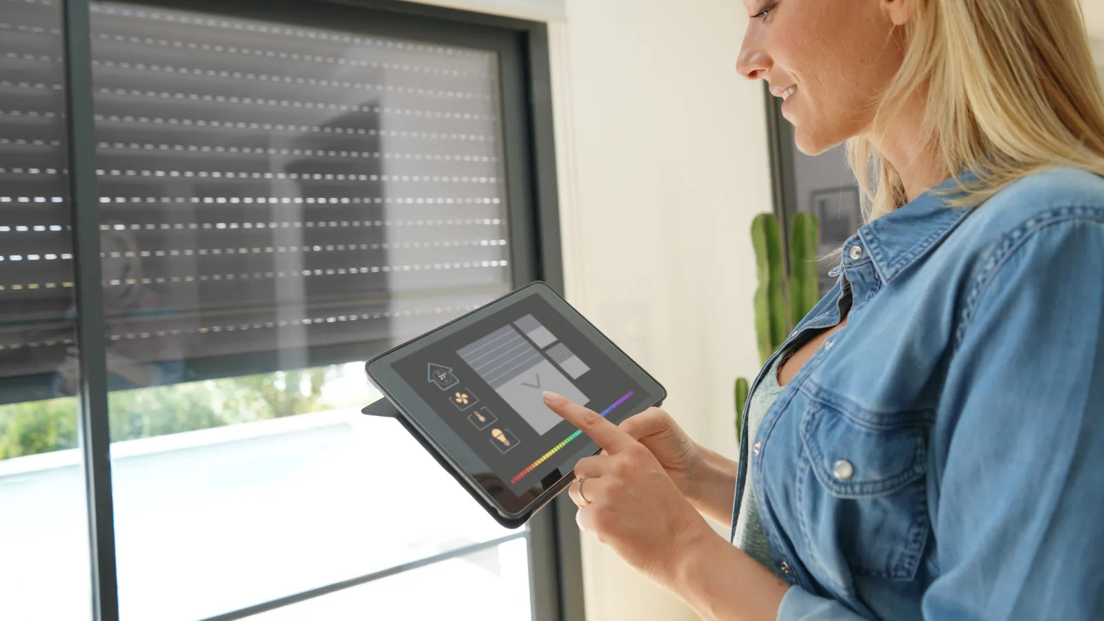 a person holding a tablet