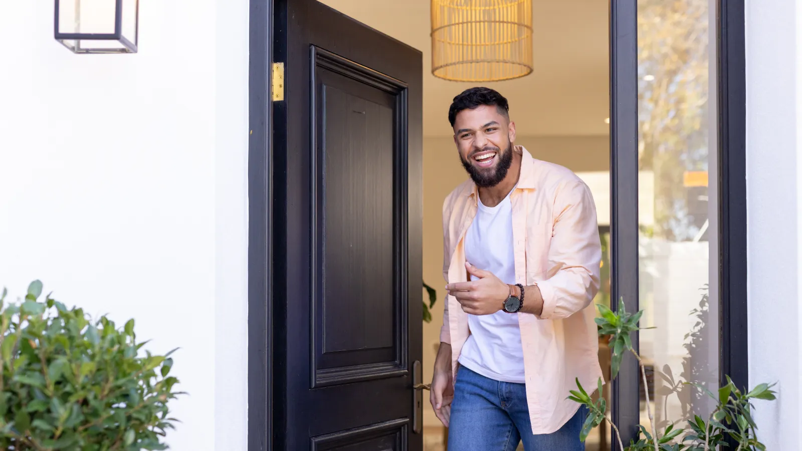 a person standing in front of a door