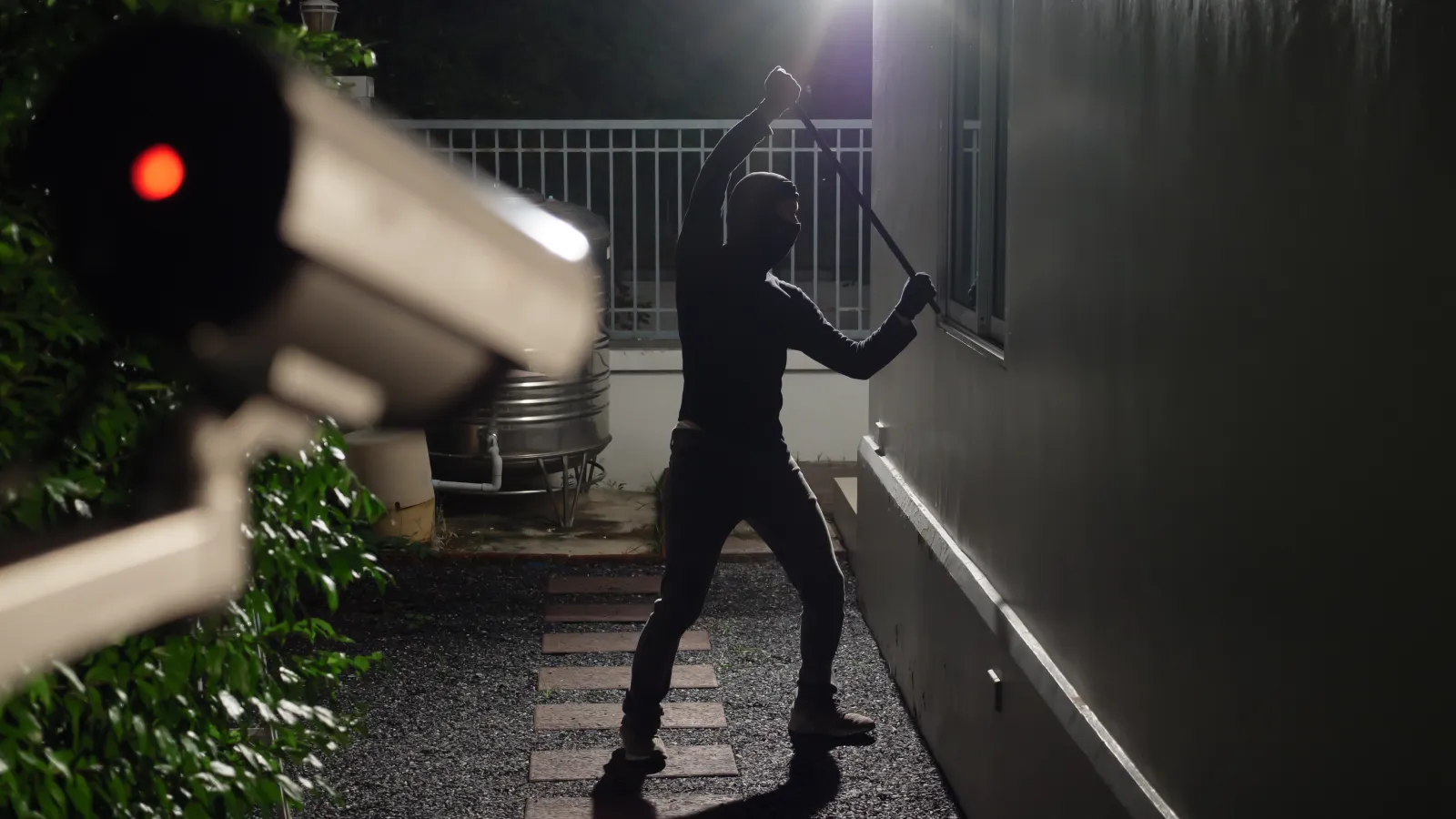 a person walking down a sidewalk
