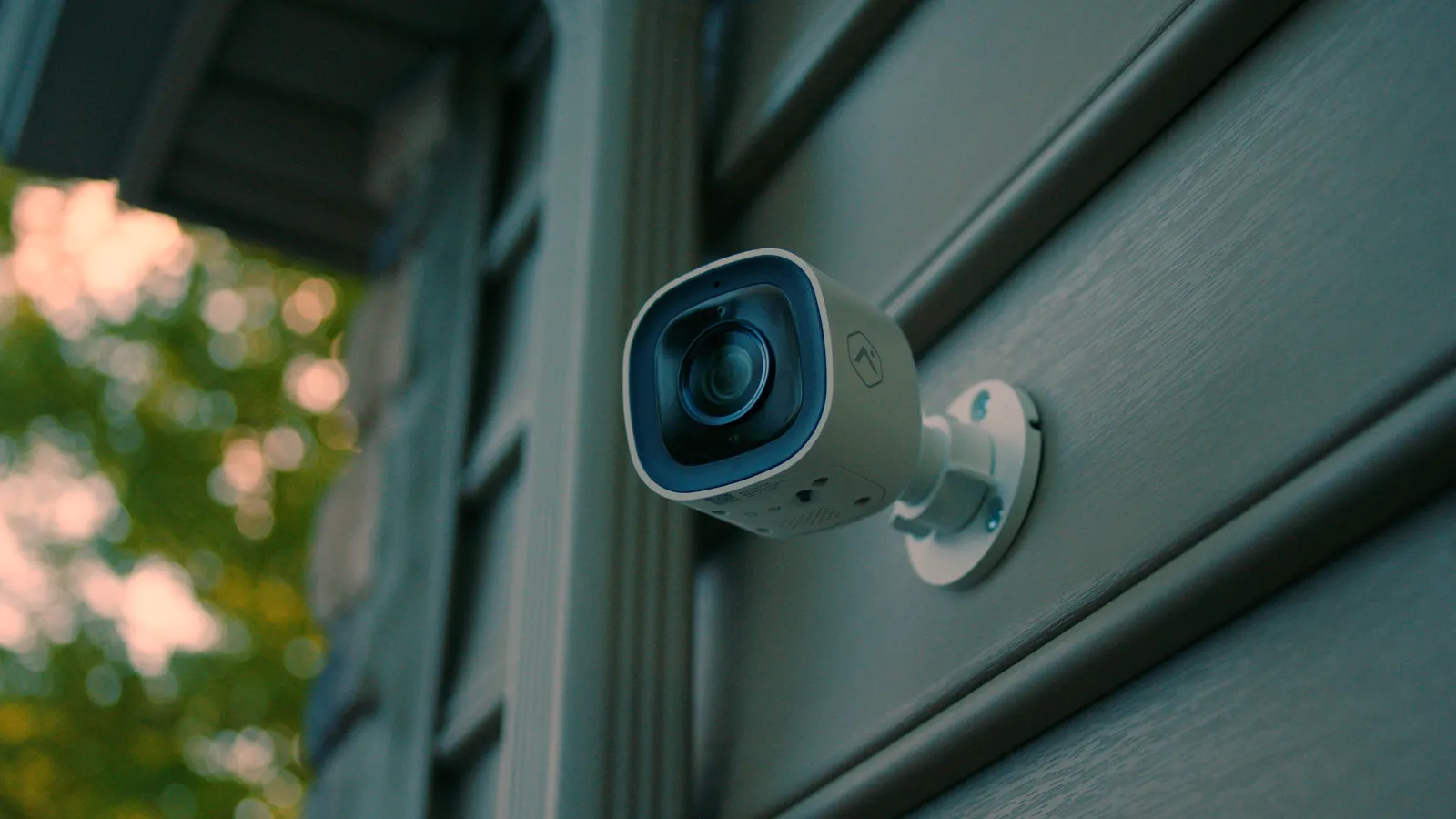 a camera on a wall