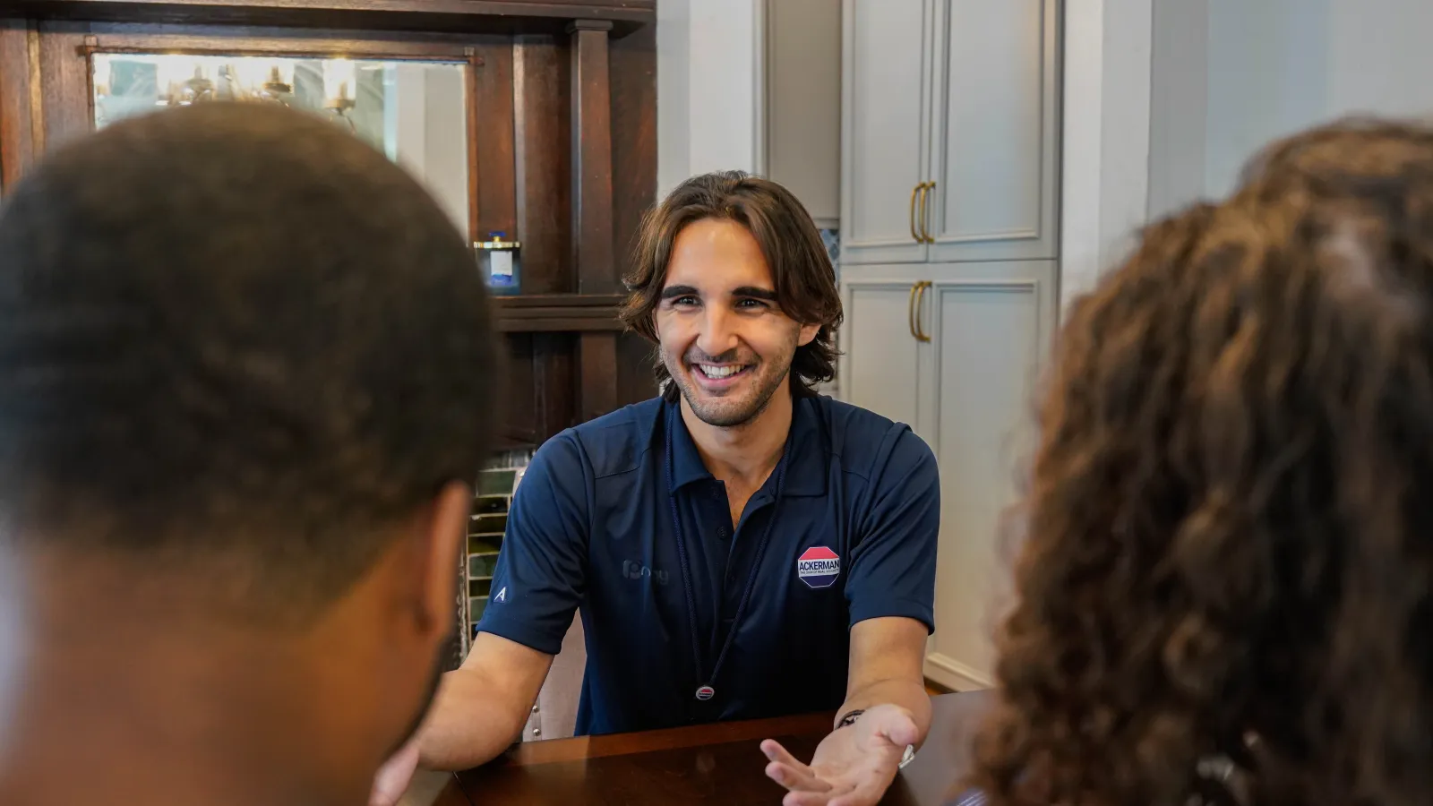 a person sitting at a table