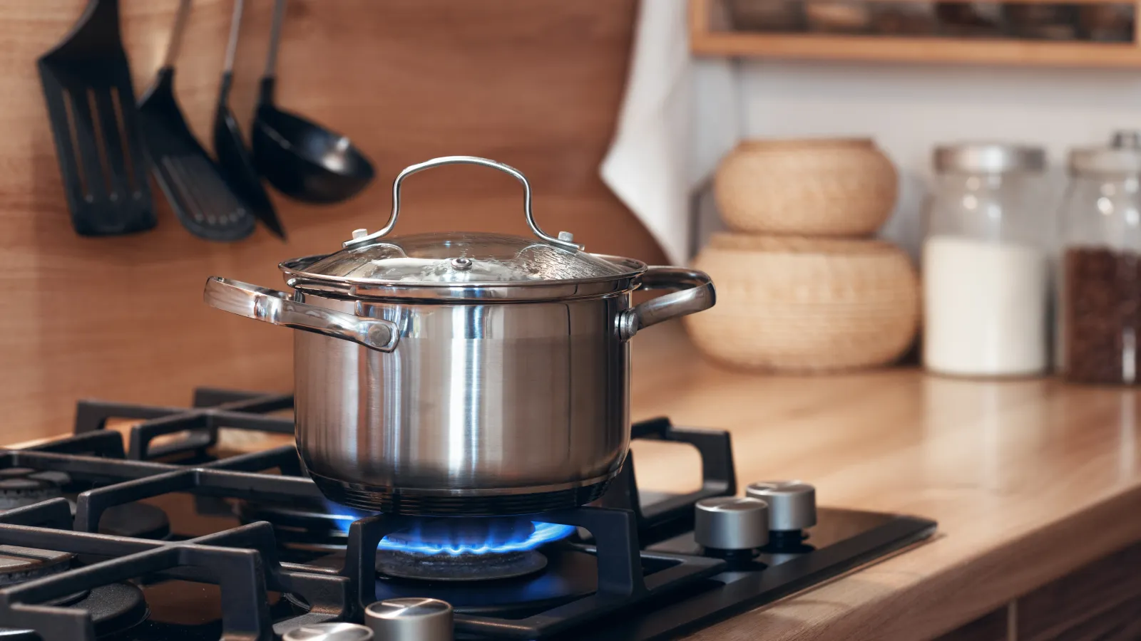 a pot on a stove