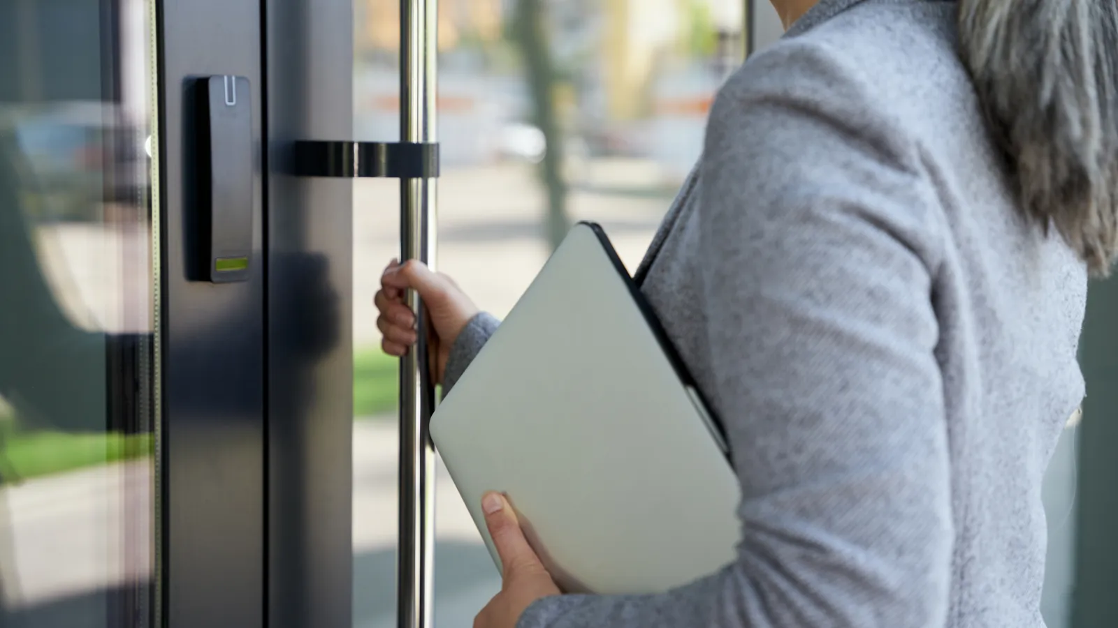 a person holding a tablet